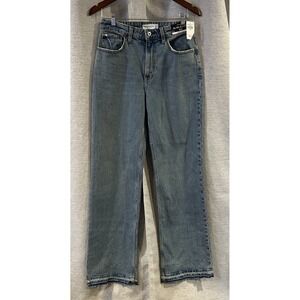 ABERCROMBIE & FITCH The 90's Straight High Rise Curve Love Jeans‎ 28/6L NWT